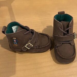 Ralph Lauren outfit shoes 6-9 months (size 3 chart on box), sweater, polo shirt